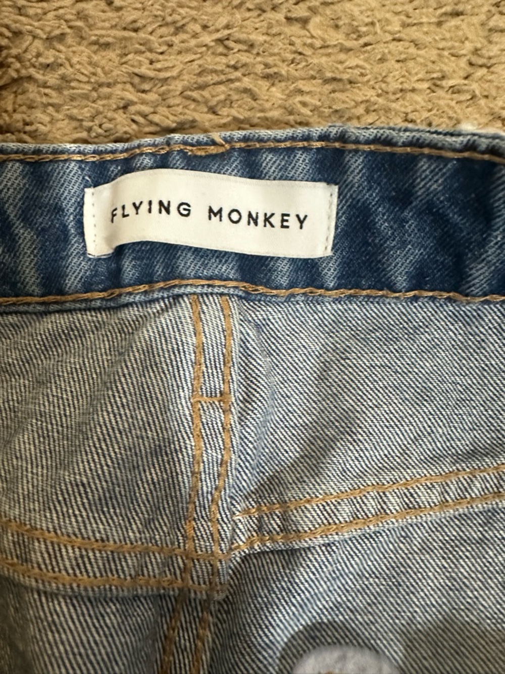 Flying Monkey Women’s Distressed High Rise Blue Jeans Size 26 - Picture 4 of 8